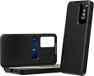 جراب محفظة Next Store لهاتف سامسونج Galaxy S24 Ultra مقاس 8.4 بوصة مع نافذة Smart View تفاعلية وغطاء قلاب شامل ومضاد للصدمات والخدش مع حامل بطاقات عملي