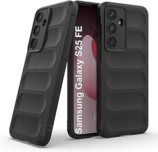 Bump Silicon TPU Shild Case Microfiber Lining with Camera Protection For Samsung Galaxy S25 FE (Black)