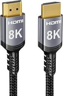 Sniokco HDMI Cable 8K 4K 48Gbps 20M, High Speed HDMI® Cable in Aluminium 4K@120Hz 8K@60Hz, DTS:X, HDCP 2.2 and 2.3, Compatible with eARC HDR 10 for PS5/Blu-ray/Roku TV