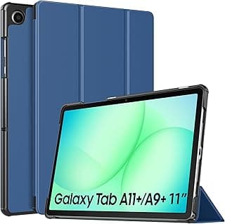 تيموفو حافظة لجهاز سامسونج جالكسي تاب A11+/A9+ 11 بوصة (2025/2023)، غطاء خلفي صلب نحيف وخفيف الوزن، خاصية التنبيه/النوم التلقائي، ازرق كحلي