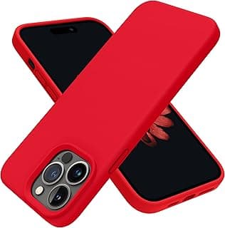 Designed for iPhone 14 Pro Case, Silicone Shockproof Slim Thin Phone Case for iPhone 14 Pro 6.1 inch (Red)
