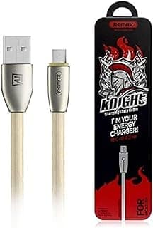 كابل شحن ومزامنة Knight USB إلى Micro-USB، لون فضي