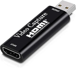Audio Video Capture Card, 4K HDMI USB 3.0 Capture Adapter 1080P 60fps Portable Video Capture Device for Gaming, Live Streaming, Video Recording, Support PS4 Xbox Camcorder