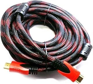 (قطعة واحدة) كابل HDMI طول 20 متر ذكر إلى ذكر - 4K UHD، 1080p، 3D، HDR، موصلات مطلية بالذهب، حماية متينة | كابل HDMI ذكر 20 متر عالي الجودة | متين