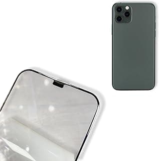 اسكرينة حماية زجاج مقوى لجهاز ابل iPhone 11 Pro Max، تغطية كاملة، مضادة للبصمات، بدون فقاعات، بفلتر لسماعة الأذن