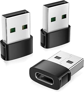for iPhone 17 Air Car Adapter 3Pack,USB to USB C Charger Converter,Type C Female to A Male for New Apple 16e 15 14 Pro Max Plus,iWatch 11,Airpods 4/Pro 3,iPad mini 7,Samsung Galaxy S25 A55
