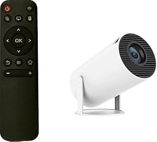 بروجيكتور ذكي 4K محمول من protechtor بسماعات مدمجة، خاصية عرض الشاشة، واي فاي 2.4/5G، بلوتوث 5