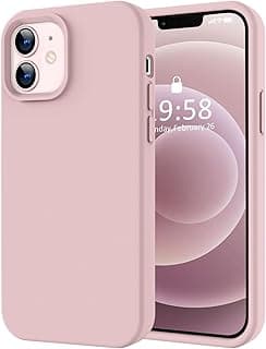 Compatible With Designed for iPhone 12 Case, Designed for iPhone 12 Pro Case, Silicone Shockproof Phone Case with [Soft Anti-Scratch Microfiber Lining] 6.1 inch (Pink Sand)