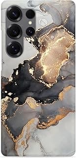 جراب موبايل سيليكون مطبوع عليه تصميم سائل فاخر متوافق مع سامسونج Galaxy S23 Ultra