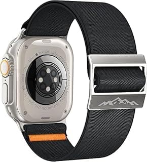 حزام نايلون Solo Loop متوافق مع ابل واتش Ultra 2/Ultra مقاس 49mm 45mm 46mm 44mm 42mm للرجال والنساء، حزام رياضي مرن من القماش الناعم لساعة ابل واتش سلسلة SE 10/9/8/7/6/5/4