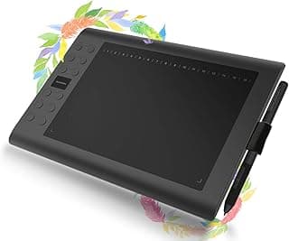 تابلت رسم جرافيك M106K PRO مقاس 10 × 6.25 بوصة مع 8192 مستوى ضغط وقلم بدون بطارية و 12 مفتاح اختصار لأنظمة ويندوز وماك واندرويد