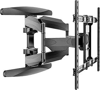 Movable TV Wall Mount for 55-85 Inch Screens, 160 Degree Rotation, Metal Black