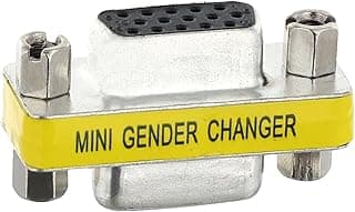 VGA SVGA 15 Pin Female to Female F/F Mini Gender Changer Adapter Connector