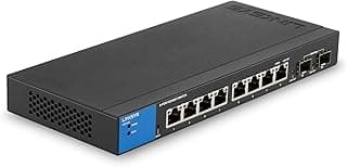 8-Port Managed Gigabit Ethernet Switch with 2 1G SFP Uplinks TAA Compliant LGS310C