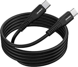 CC002 USB-C to USB-C Cable, 60W PD 3A Fast Charging, 1m Type-C Charger Cord Compatible with iPhone 15-16-17 Series & MacBook, 2 Years Warranty – Black