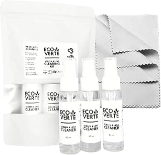 Lens and Screen Cleaning Kit - Lens & Screen Cleaner Spray, Microfiber Cloth (3X Cleaning Spray, 3X Microfiber Cloth,)