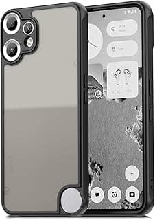 Case Transparent For Nothing CMF Phone 2 Pro, Military-Grade Shockproof Anti-Yellowing, Slim Protective Phone Case Bumper Cover With Camera Protective (Black)