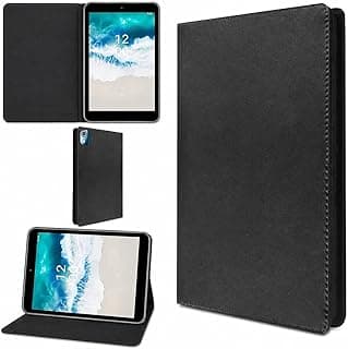 جراب جلد لتابلت Lenovo Tab One، جراب نحيف بمسند، إطار TPU، غطاء ذكي خفيف الوزن (أسود)