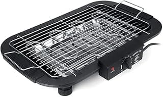 MAX GRILL Portable Electric Grill, Heat Handle, Non-Stick Grill, Suitable for Home and Party, Black 2000W