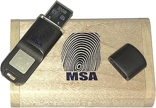 فلاشة MSA ببصمة الإصبع USB 3.0 (32 جيجا) - رمادي داكن