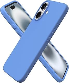 TenTech Compatible with iPhone 16 Case, Premium Liquid Silicone Case with Full Body Protection, Shockproof, Soft Anti-Scratch Microfiber Lining, Camera Protection - Sky Blue