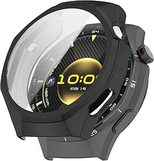 Screen Protector Soft TPU Case Compatible with Huawei Watch GT 6 Pro 46mm 2025 (black)