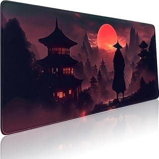 Japanese Gaming Mouse Pad (70× 30cm) for Keyboard and Mouse Desk Mat – Anti Slip Rubber Base – Stitched Edges – Waterproof – Speed Edition (Warrior)