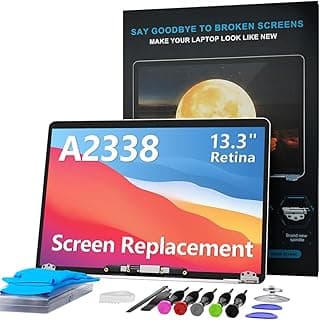 شاشة بديلة LHM A2338 لجهاز ابل MacBook Pro 13.3 بوصة M1 M2، شاشة LCD كاملة مع أدوات التركيب (رمادي فلكي)