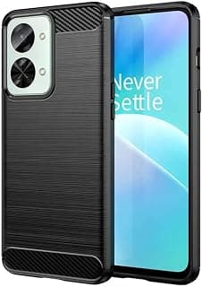 جراب TPU بألياف الكربون لهاتف OnePlus Nord 2T، أسود