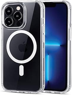 Compatible with iPhone 13 Pro Max Case, Support Wireless Charging, Military-Grade Protection, Non-Yellowing, Scratch Resistant Back, Magnetic Phone Case, Classic Series, Clear