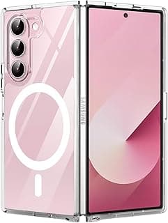 for Samsung Galaxy Z Fold 6 Case Clear,Magnetic Galaxy Z Fold 6 Phone Case [Compatible with Magsafe],Shockproof TPU Anti-Yellow Transparent Slim Cover for Fold 6 5G 2024