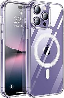 جراب لهاتف ابل iPhone 15 Pro مقاس 6.1 بوصة شفاف [متوافق مع MagSafe] [مغناطيس قوي] [مضاد للاصفرار] غطاء مغناطيسي رفيع ومتين