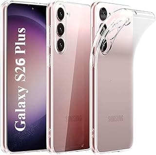 جراب لهاتف سامسونج Galaxy S26 Plus، جراب شفاف من السيليكون TPU المرن، غطاء خلفي مطاطي شفاف مقاوم للصدمات متوافق مع سامسونج Galaxy S26 Plus