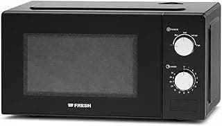 ميكروويف طراز FMW-25MCP-BW سعة 25 لتر وبقدرة 850 وات من فريش، لون أسود من الخارج وجزء داخلي فضي