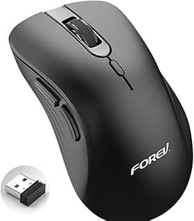 ماوس لاسلكي FV-G200 من فوريف - ميكروفون مكتب لاسلكي 2.4G يحتوي على 6 أزرار - 3200DPI - موفر للطاقة - زر تشغيل/إيقاف - تصميم مريح - مسافة فعالة 10 متر - 1 × بطارية ايه ايه متضمنة (لون أسود)