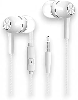Wired In-Ear Earphones with Microphone, Headset with Mic (Microphone), 3.5mm Jack, Universal Compatibility for Mobile Phones, Tablets and Computers (ON 01)