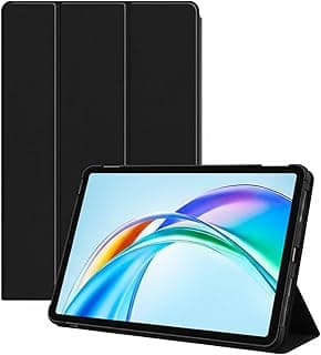 Case for Honor Pad X7 8.7 inch: Ultra-Thin PU Leather Cover with Tri-Fold Stand, Auto Wake/Sleep,كفر حماية تابلت هونر باد x7- (Black)