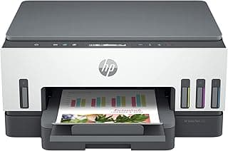 HP Smart Tank 720 All-in-One Printer Wireless, Print, Scan, Copy, Auto Duplex Printing, Print up to 18000 black or 8000 color pages, White/Grey
