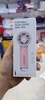 Portable High-Speed Mini Fan with Cute Bunny Design, Pink | Montessori Learning, Knob Pieces, Colour Recognition, Early Education, Ages 2+