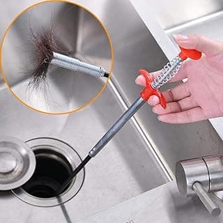 Multifunctional Cleaning Hook,Flexible Cleaning Claw Pipe Cleaning Spiral Drains Dredge Tool, Sink Sewer Cleaning Hook, Spring Hair Drain Clog Remover Cleaning Tool,for Kitchen,Bathroom (160cm)