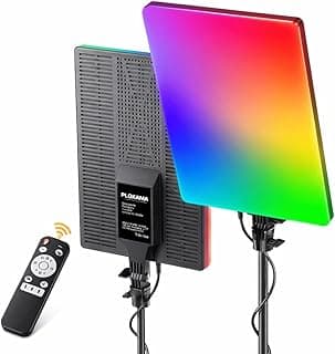 80W RGB LED Fill Light, Adjustable 3200K-6500K Color Lighting for Video Photography, with Remote Control - LIVE P-19 Pro