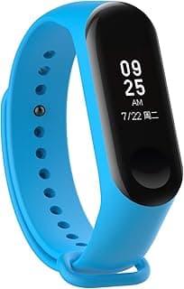KOMI Watch Strap compatible with Xiaomi mi Band 4 / mi band 3, Women Men Silicone Fitness Sports Replacement Band(Sky blue)