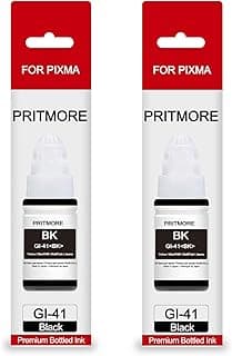 GI-41 Black Ink bottle Set 2-Pack High Capacity 135ml for Canon GI-41 GI 41 Compatible for CANON PIXMA G1420 G2420 G2460 G3420 G3460 Printer, Prints Up to 8,000 Pages(Pigment Black，2 Packs)