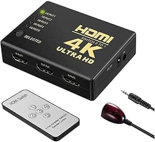 سويتش HDMI بـ 5 منافذ بدقة 1080P لأجهزة HDTV وPS3 وDVD مع ريموت كنترول