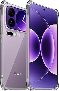 جراب شفاف كريستالي متوافق مع شاومي 17 Pro 5G، جراب سيليكون TPU مرن فائق النحافة لا يصفر، مقاوم للصدمات والخدش