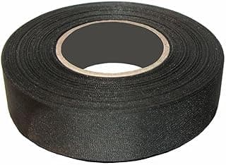 Spanish Fabric Tape for Car Electrical Wiring Multi-Purpose Self-Adhesive No Sound Rattle Felt Protection Insulation Auto Wrap On Wiring 19mm x 25m Al Asma Black
