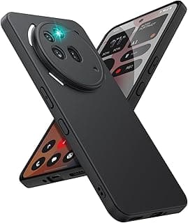 جراب SineOrdo لهاتف Nothing Phone 3a Pro، جراب نحيف سيليكون TPU ناعم - أسود