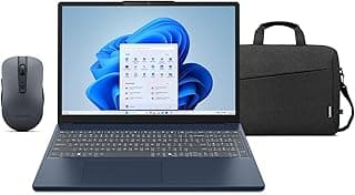 لاب توب لينوفو ايديا باد سليم 3 15IRH10 بمعالج انتل كور i5 13420H، ذاكرة رام 16GB، قرص تخزين SSD 512GB، مع كرت شاشة انتل UHD، شاشة 15.3 بوصة ودقة WUXGA، مع شنطة وماوس، طراز 83K100QPED