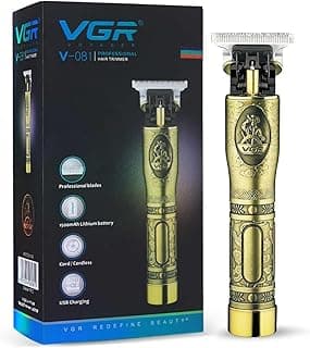 V-081 Professional Hair trimmer for Men's 180 Mins unstoppable performance (Gold)