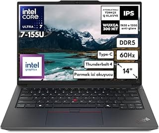 لينوفو كمبيوتر محمول ثينك باد E14 G6 الترا 7-155U 32-GBDDR5 1TBSSD بطاقة رسومات انتل 14 انش WUXGA ويندوز 11 برو 21M8SALR27 BT88